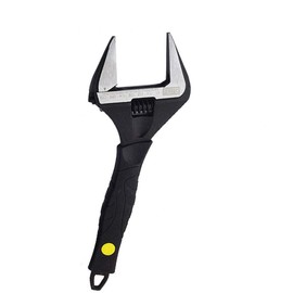 SENRISE Adjustable Wrench 10" Adjustable Spanner Wide Mouth Wide Jaw Hand Tool with Soft Grip (265mm)