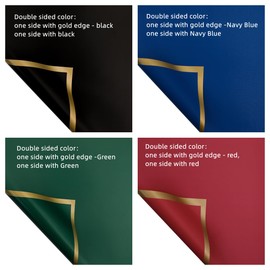 20Sheets 4 Color Waterproof Florist Bouquet Paper,Fresh Flowers Wrapping Paper,Gift Packaging or Gift Box Packaging,Florist Bouquet Supplies 22 3/4" (Red, Navy Blue, black, Green)