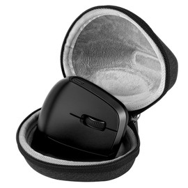 Geekria Ergonomic Mouse Case, Compatible with Razer Pro Click V2 Vertical, Hard Shell Travel Carrying Case (Dark Gray)