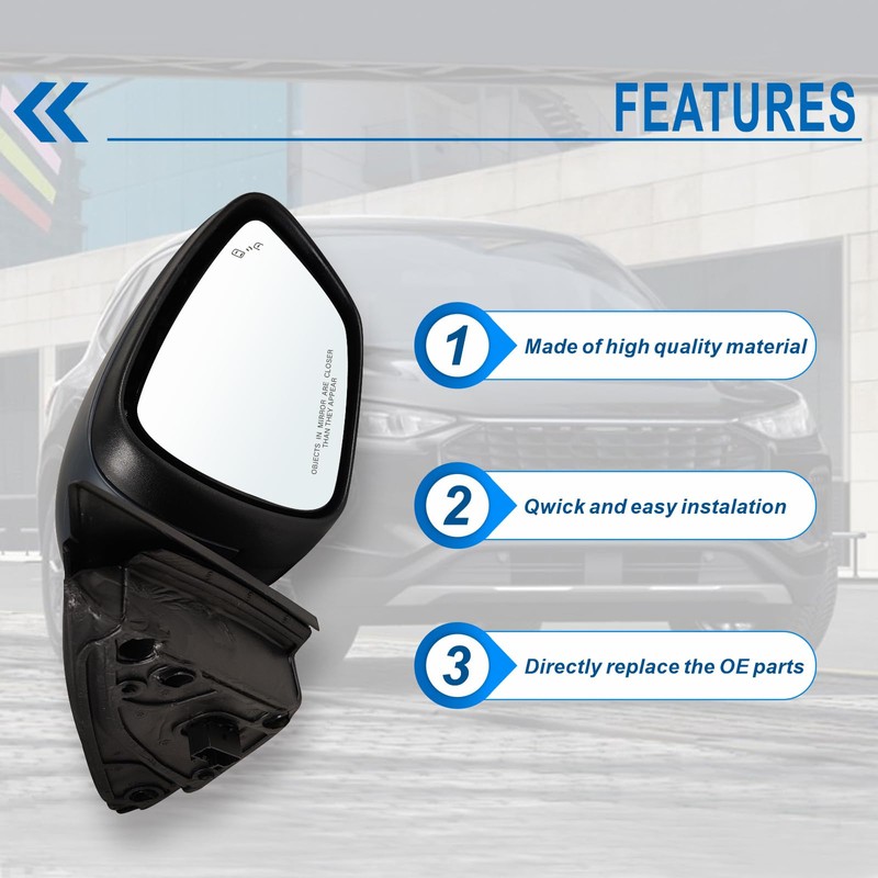 Lqito Right Passenger side Mirror Fits 2020-2024 Ford Escape with