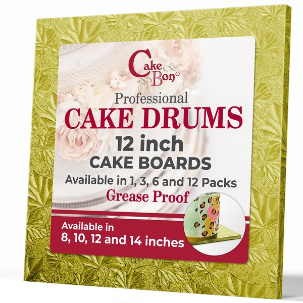 Cakebon Cakebon Cake Boards Square - Sturdy 1/2 Inch Thick
