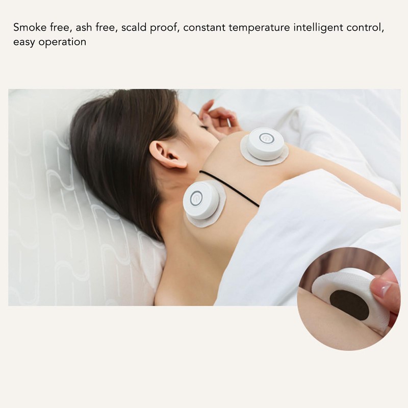 Smokeless Moxa Box White Electric Moxa Device with 20 Pad