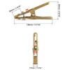 QWORK Brass A-Shape Earth Clamps, 2 Pack 260A Ground Welding