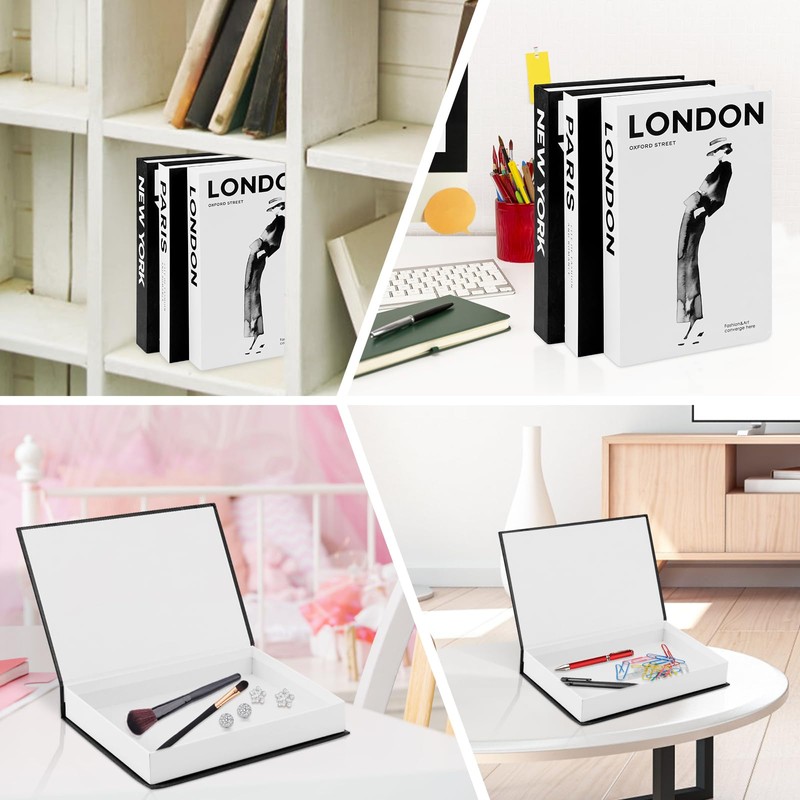 3Pcs Modern Faux Book Decoration Set, Creative Fashion Faux Book