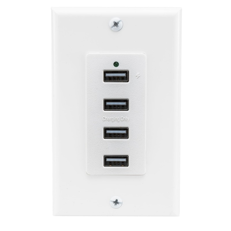 RecPro RV Wall Mount USB Charger with Wall Plate |