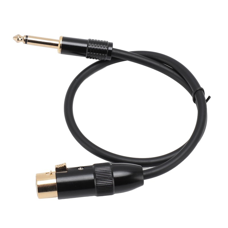 XLR Female to 6.35mm Mono Male Cable Gold Plated Connector