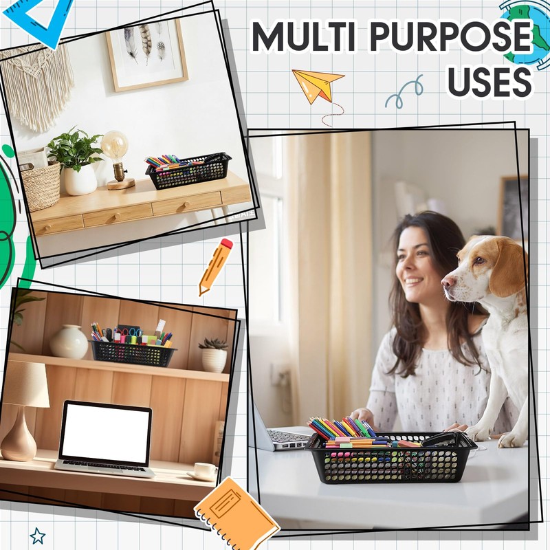 Zhehao 24 Pcs Paper Organizer Basket Bulk 13.6 x 10.2