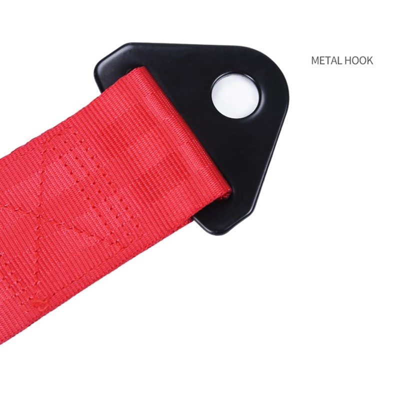 2 Pieces Car Racing JDM Tow Strap High-Strength Nylon Towing