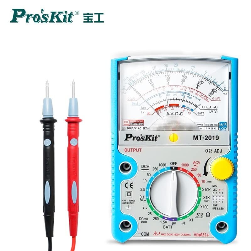 ProsKit MT-2019 Protective Function Analog Multimeter Safety Standard Professional Ohm