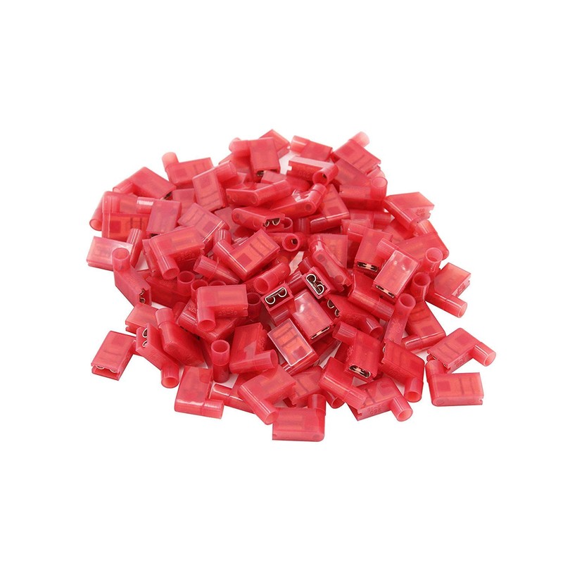 All Trade Direct 20 x Red 6.3mm Flag Terminal Insulated