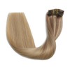 XDhair Clip-In Real Hair Extensions, 55 cm, 120 g, 6
