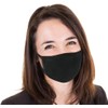 4 Pk Unisex Black Washable Reusable Face Mask & Mouth