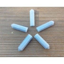 ANGELITE SINGLE TERMINATED GEMSTONE CRYSTAL PENCIL POINT (ONE)