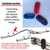 Paifeancodill Universal Rubber Exhaust Hanger, 2 Pcs Muffler Exhaust System,