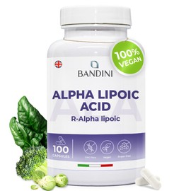 Bandini® Alpha Lipoic Acid 200mg Supplement - 100 High Strength ALA Vegan Capsules | Alpha-Lipoic Acid Protects from Oxidative Stress, Powerful Antioxidant - Maximum Absorption, No Binders or Fillers