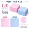 120 Pcs Pink and Blue Napkins,Gradient Pink and Blue Scalloped