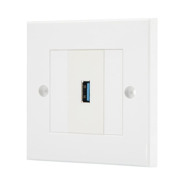 USB 3.0 Modular Faceplate/Wall Outlet (1 x USB 3.0 Port)