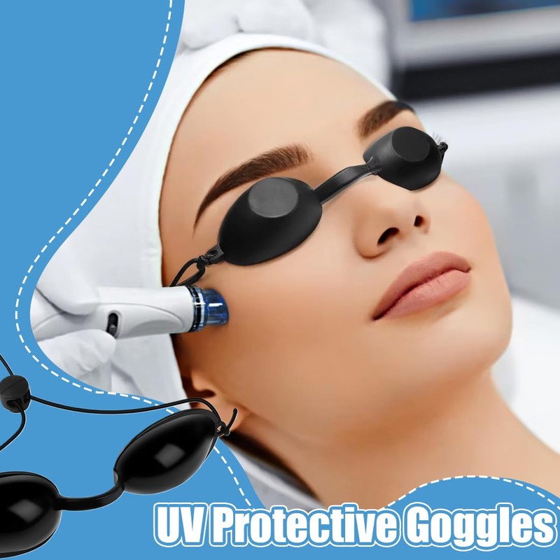 Pack of 4 UV Safety Glasses, Solarium Glasses, Professional Eye