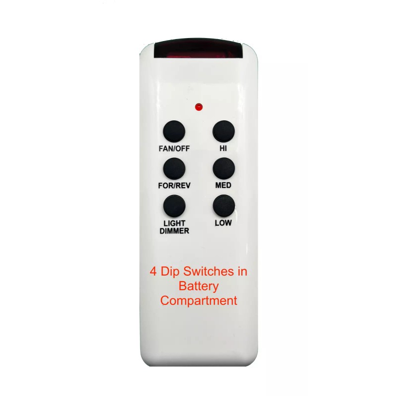 Rhine CHQ8BT7053T Ceiling Fan Remote Control 4 DIP SWITCHES with