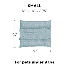 Furhaven Cat Bed for Indoor Cats, Washable w/ Removable Bolsters, For Pets Up to 9 lbs - Plush & Diamond Print Cuddle Loaf Mat - Aqua, Small