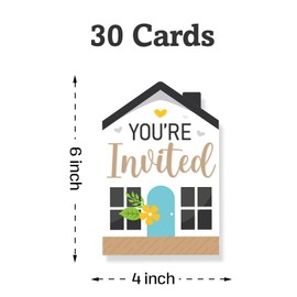Halodete Home Sweet Home Invitation Cards, Housewarming Party Invitation Cards Supplies, Fill-in Invitations Card, New Home Greeting Cards, Welcome Home Party Decorations, 30 Cards