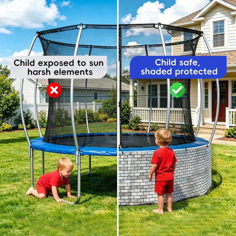 Trampoline Skirt,Suitable for 12ft and Larger Trampolines,Weather Resistant and Durable,Tool-Free