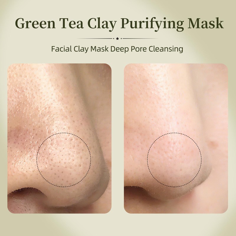Green Tea Clay Mask, Clay Masks Deep Pore Cleansing