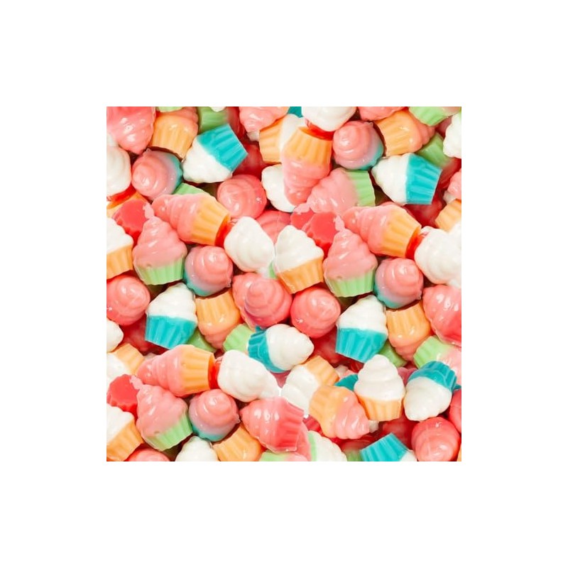 Bayside Candy 3d Gummy Cupcakes - Rainbow Gummy Candy -