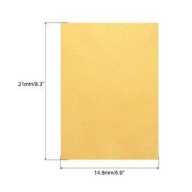 sourcing map Colored Vellum Paper, 20 Sheet Gold Transparency 8.3" x 5.9" Printable Vellum Paper, Translucent Vellum Sheets for Printing Wedding Invitations Ink Jet Laser Printer