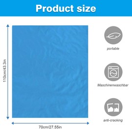 Mini Pocket Picnic Blanket, Mini Picnic Blanket Hiking Blanket Lightweight Waterproof Sand Free Foldable Thin Ground Sheet for Outdoor Camping Hiking Travel(70 * 110cm, Blue)