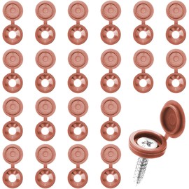 150Pcs Brown Screw Caps Hinged Plastic Screw Cover Caps for M4-M 8 Screws