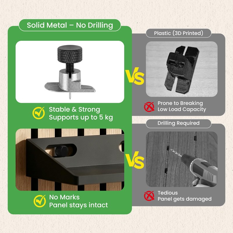 GEEKHOM Acoustic Panel Shelves 2 Pack: No Drill Floating Shelves