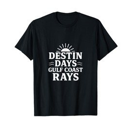 Destin Days Gulf Coast Rays Florida Beach Vacation Souvenir T-Shirt