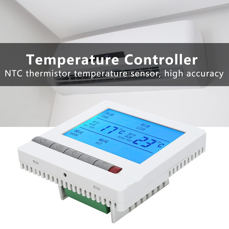 Digital Thermostat Intelligent Air Conditioner LCD Display Temperature Controller AC180‑260V