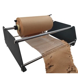 VIECAM Honeycomb Paper Roll Dispenser with Tension Set Knob for Protective Packaging | Heavy-Duty Honeycomb and White Liner Dispenser | Eco-Friendly Cushioning Wrap Tool for Packaging