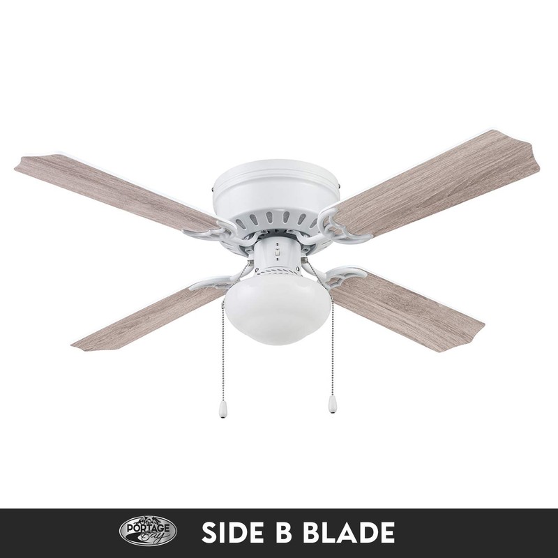 Portage Bay 51491 Cherry Hill Ceiling Fan, 42, White