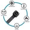 Zip Ties Assorted Sizes(4”+6”+8”+12”), 400 Pack, Black Cable Ties, UV