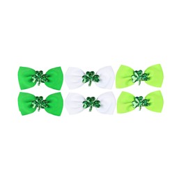 St Patricks Day Green bows hairpin Hairclips St. Patrick's Day Green Party Accessory.(SPJ4) (Type B)