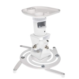 AMER Projector Mount - Ceiling Bracket LCD DLP Tilt 360° Swivel 30lbs (White)