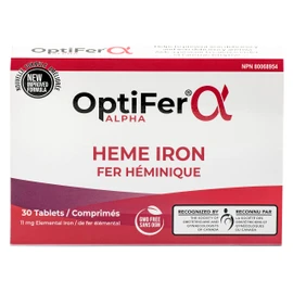 Optifer Alpha heme iron supplement for Iron Deficiency Anemia (30, 1)