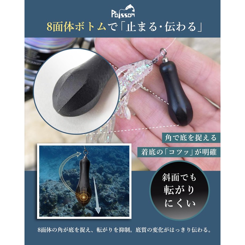 Poisson Free Rig Sinker Bottom Direct Lead 24g 28g 35g