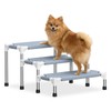 13 Inch 3-Tier Dog Stairs, Cotton Fabric Steps with Non-Slip