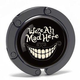 zcyhtqp, We are All Mad Here, Funny Foldable Purse Hook for Table, Portable Bag Holder for Womens, Halloween Party, Gift for Women Friend, Mother, Wife, Coworker