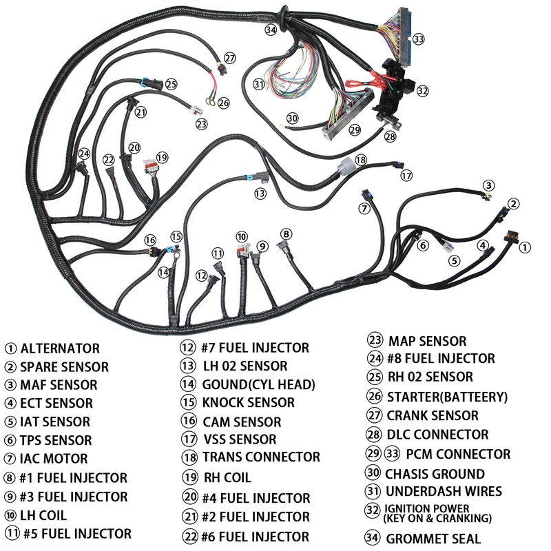 ZZCSZ LS Standalone Wiring Harness 4.8 5.3 6.0 Compatible with