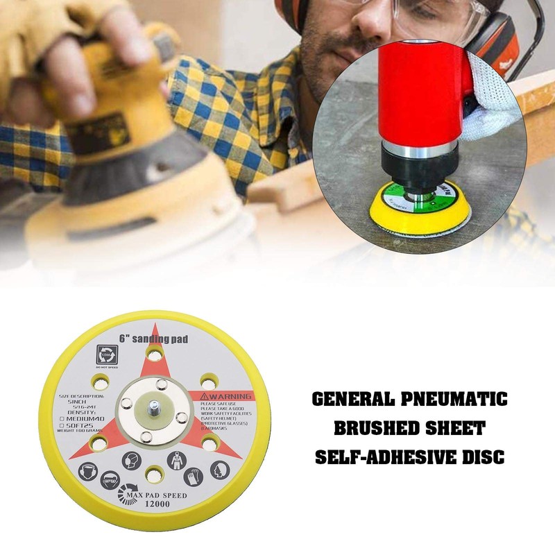 eMagTech 6 Inch/150mm Hook And Loop Sander Backing Pad M8