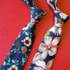 Cameron Michael Ties Blue Cotton Floral Tie Wedding Spring 3"