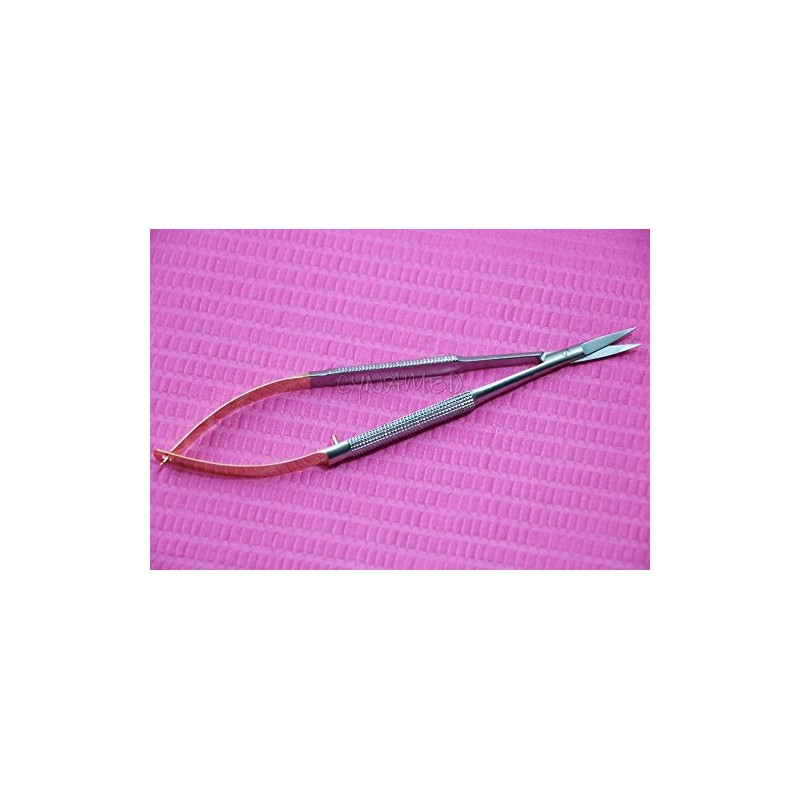 GERMAN Castroviejo Micro Scissors Curved SURGICAL DENTAL EYE INSTRUMENTS