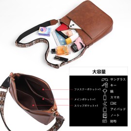 LEEXTON Women's Shoulder Bag, Crossbody Bag, Large Capacity, Lightweight, Genuine Leather, Waterproof, Adjustable, Work or School, Travel, Stylish, Business, Present, Women's Bag, Braun