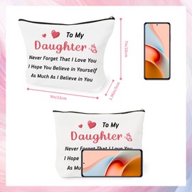 Gifts for Grown up Daughter,Presents for Daughters in Law,Valentines Day Gifts,Christmas Presents for Daughters Adult,Makeup Bag Daughter Gift from Mom