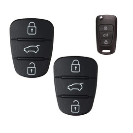 TuoYi 2 Pack Rubber Button Remote Key Fob Case for Car Hyundai I10 I20 I30 Flip Key Shells